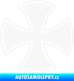 Samolepka Maltézský kříž 003 bílá
