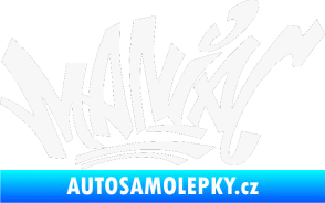 Samolepka Maniac - graffiti bílá