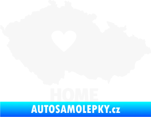 Samolepka Mapa České republiky 004 home bílá