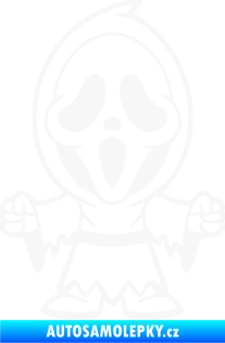 Samolepka Maska 002 pravá vřískot bílá