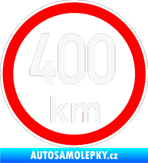 Samolepka Maximální rychlost 400km - nejvyšší konstrukční rychlost bílá