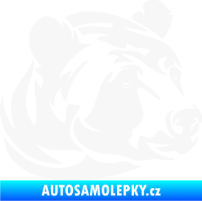 Samolepka Medvěd 007 pravá hlava bílá