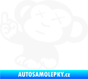 Samolepka Monkey Fuck Off JDM levá bílá