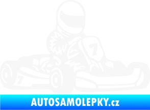 Samolepka Motokára 002 pravá bílá