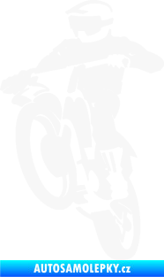 Samolepka Motokros 001 levá bílá