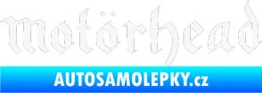 Samolepka Motorhead rovný bílá
