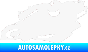 Samolepka Motorka 007 levá silniční motorky bílá