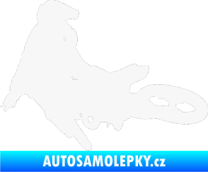 Samolepka Motorka 028 levá motokros bílá