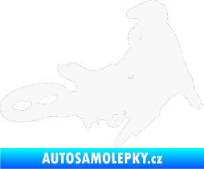 Samolepka Motorka 028 pravá motokros bílá