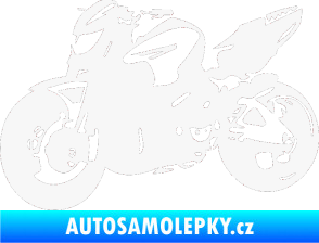 Samolepka Motorka 041 levá road racing bílá