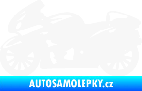 Samolepka Motorka 048 levá silniční bílá