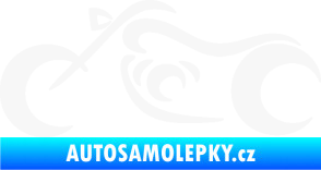 Samolepka Motorka 057 levá obrys bílá