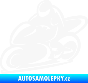 Samolepka Motorkář 011 levá bílá