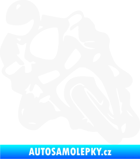 Samolepka Motorkář 013 levá bílá
