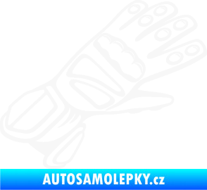 Samolepka Motorkářské rukavice 002 pravá bílá