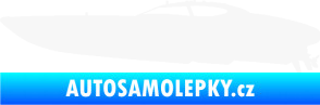 Samolepka Motorový člun 002 levá bílá
