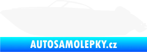 Samolepka Motorový člun 003 levá bílá