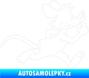 Samolepka Myš 001 pravá sprintuje bílá