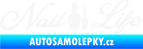 Samolepka Nail life bílá