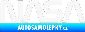 Samolepka NASA nápis bílá