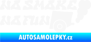 Samolepka No smoke no fun 002 nápis s výfukem bílá