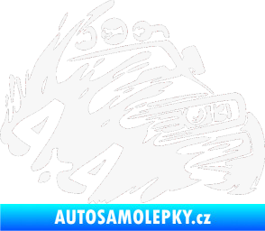 Samolepka Off Road 002 pravá 4x4 bílá