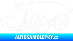 Samolepka Off Road 006 levá hroch bílá