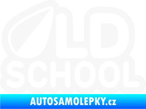 Samolepka Old School 002 bílá