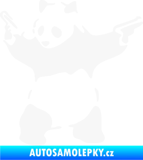 Samolepka Panda 007 levá gangster bílá