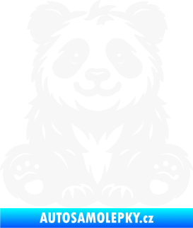 Samolepka Panda 013 pravá spokojená bílá