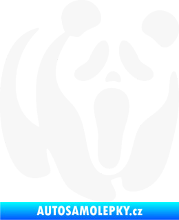 Samolepka Panda 014 pravá maska Vřískot bílá