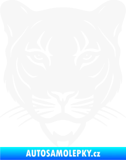 Samolepka Panter 002 hlava black panther bílá