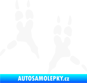 Samolepka Papoušek 008 stopy levá bílá