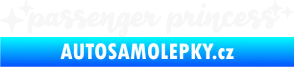 Samolepka Passenger Princess 002 nápis s hvězdičkami bílá