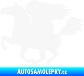 Samolepka Pegas 001 levá okřídlený kůň bílá