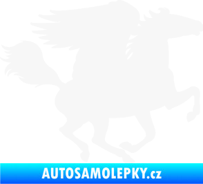 Samolepka Pegas 001 pravá okřídlený kůň bílá