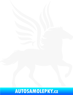 Samolepka Pegas 002 pravá okřídlený kůň bílá