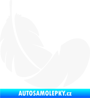 Samolepka Peříčko 008 pravá bílá