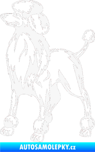 Samolepka Pes 014 levá Pudl bílá