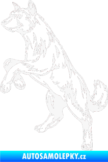 Samolepka Pes 025 levá bílá
