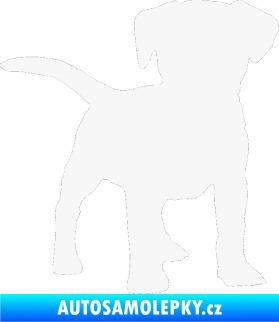 Samolepka Pes 056 pravá štěně bílá