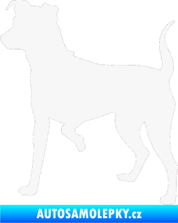 Samolepka Pes 075 levá Pražský krysařík bílá