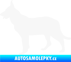 Samolepka Pes 079 levá Německý ovčák bílá