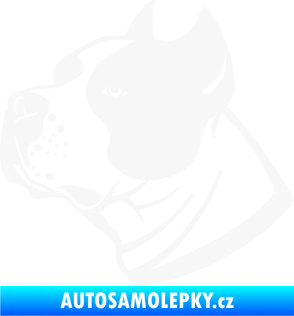 Samolepka Pes 081 levá Stafordširský bulteriér bílá