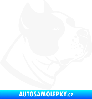 Samolepka Pes 081 pravá Stafordširský bulteriér bílá