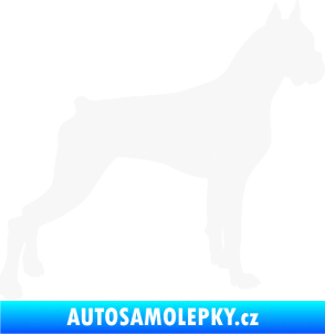 Samolepka Pes 087 pravá Boxer bílá