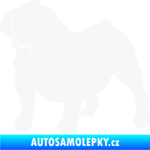 Samolepka Pes 089 levá Buldok bílá