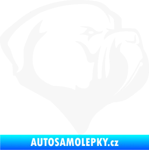 Samolepka Pes 116 pravá pitbull bílá