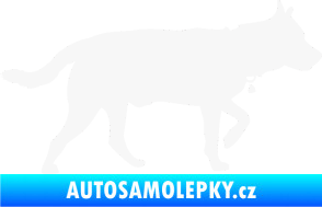 Samolepka Pes 121 pravá německý ovčák bílá