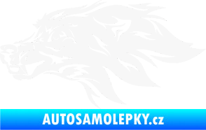 Samolepka Pes 127 levá hlava bílá